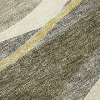 Piper Looms Chantille Swirls ACN1098 Taupe Machine Washable Area Rug Swatch Image
