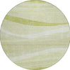Piper Looms Chantille Swirls ACN1099 Aloe Machine Washable Area Rug Round Main Image
