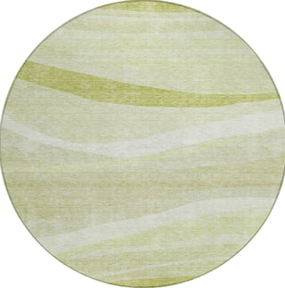 Piper Looms Chantille Swirls ACN1099 Aloe Machine Washable Area Rug Round Main Image