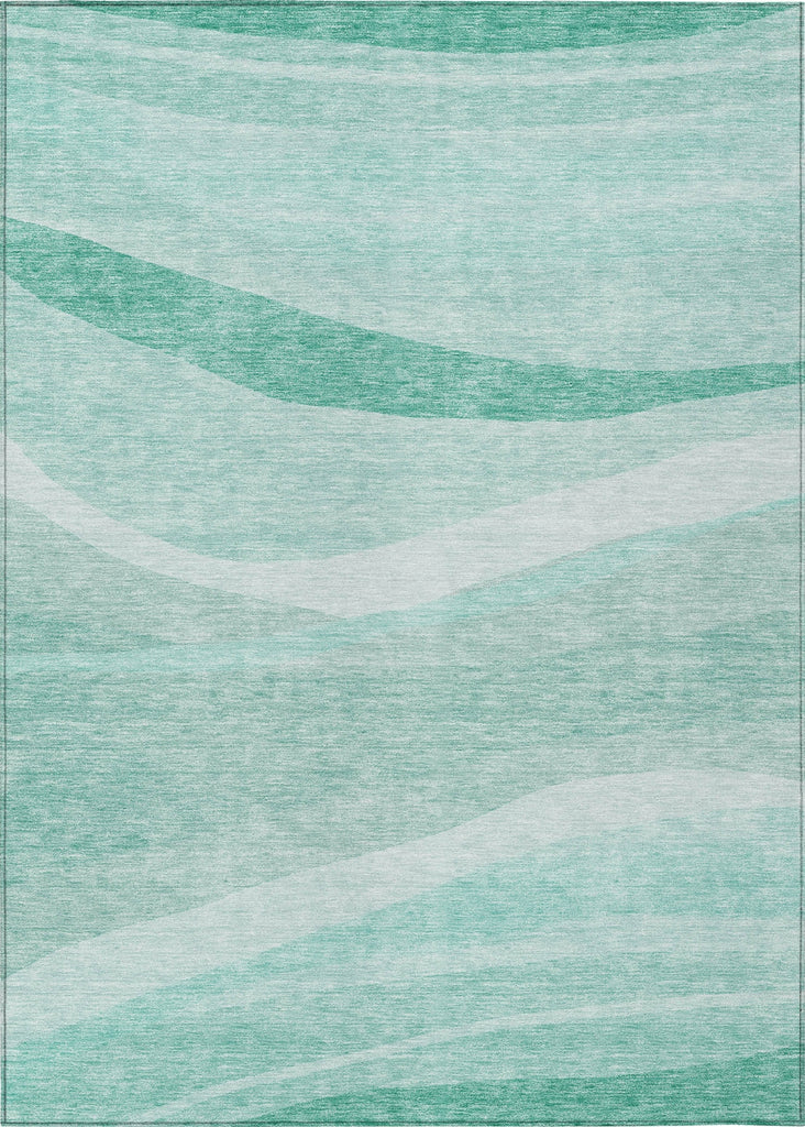 Piper Looms Chantille Swirls ACN1099 Aqua Machine Washable Area Rug main image