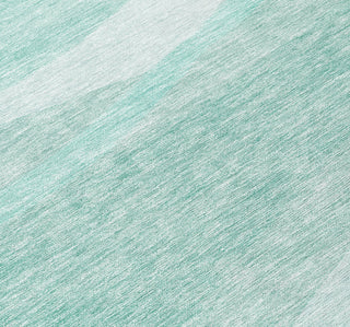 Piper Looms Chantille Swirls ACN1099 Aqua Machine Washable Area Rug Swatch Image