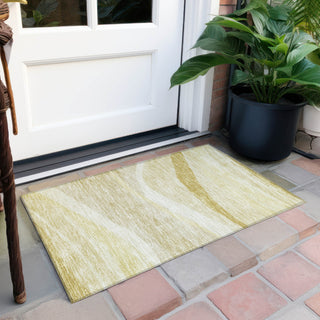Piper Looms Chantille Swirls ACN1099 Wheat Machine Washable Area Rug Scatter Outdoor Lifestyle Image Feature