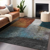 Piper Looms Chantille Squares ACN1100 Copper Machine Washable Area Rug Lifestyle Image Feature