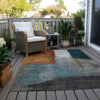 Piper Looms Chantille Squares ACN1100 Copper Machine Washable Area Rug Outdoor Lifestyle Image Feature