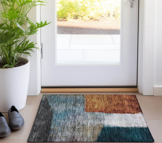 Piper Looms Chantille Squares ACN1100 Copper Machine Washable Area Rug Scatter Lifestyle Image Feature