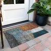 Piper Looms Chantille Squares ACN1100 Copper Machine Washable Area Rug Scatter Outdoor Lifestyle Image Feature