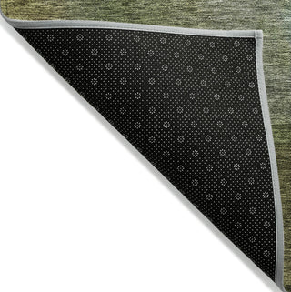 Piper Looms Chantille Squares ACN1100 Green Machine Washable Area Rug Backing Image