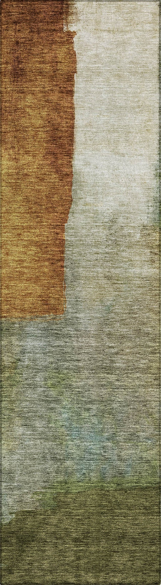 Piper Looms Chantille Squares ACN1100 Green Machine Washable Area Rug Runner Main Image