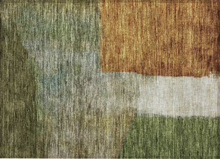 Piper Looms Chantille Squares ACN1100 Green Machine Washable Area Rug Scatter Main Image