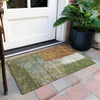 Piper Looms Chantille Squares ACN1100 Green Machine Washable Area Rug Scatter Outdoor Lifestyle Image Feature