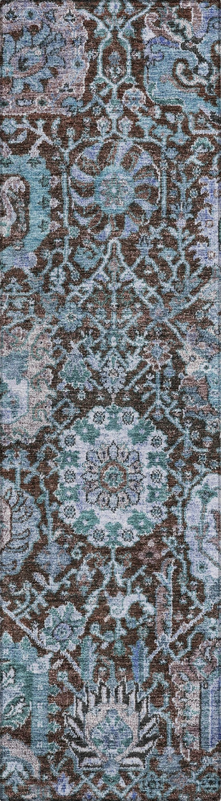 Piper Looms Chantille Damask ACN1101 Chocolate Machine Washable Area Rug Runner Main Image