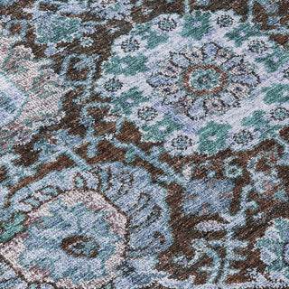 Piper Looms Chantille Damask ACN1101 Chocolate Machine Washable Area Rug Swatch Image