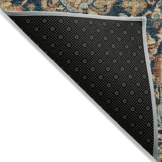 Piper Looms Chantille Damask ACN1101 Navy Machine Washable Area Rug Backing Image