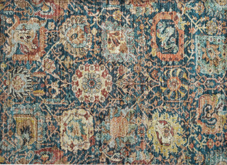Piper Looms Chantille Damask ACN1101 Navy Machine Washable Area Rug Scatter Main Image