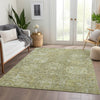 Piper Looms Chantille Damask ACN1101 Sage Machine Washable Area Rug Lifestyle Image Feature
