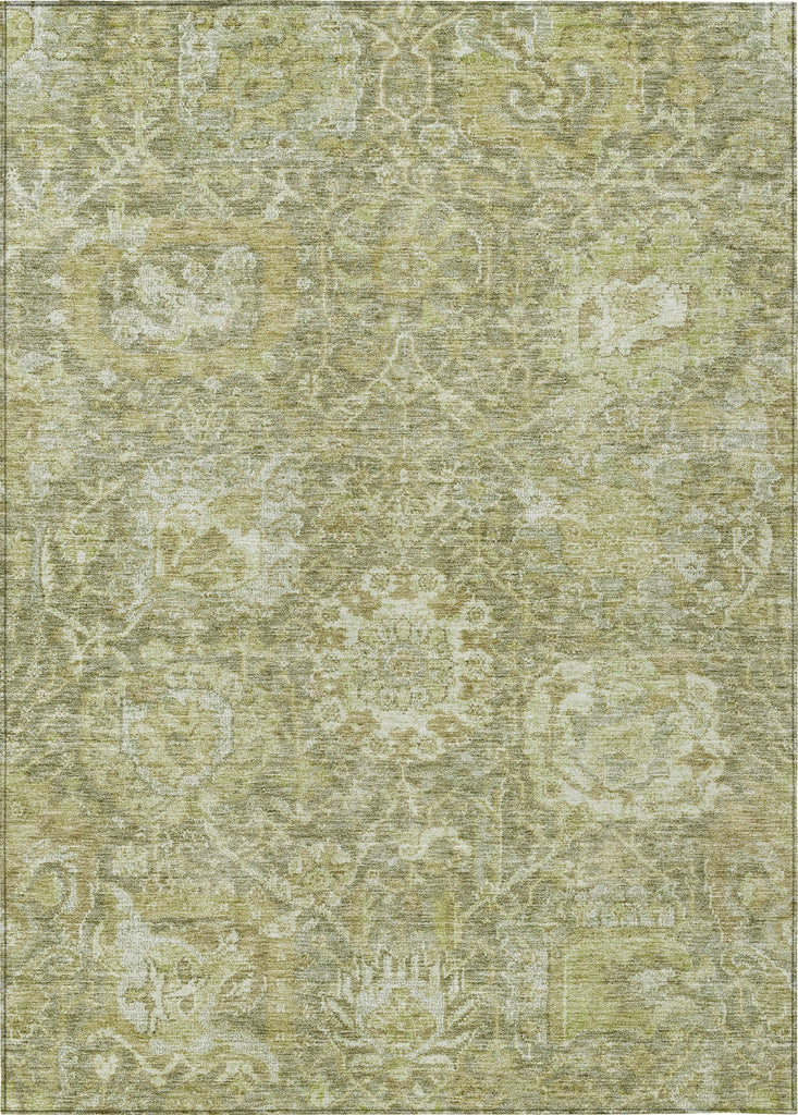 Piper Looms Chantille Damask ACN1101 Sage Machine Washable Area Rug main image