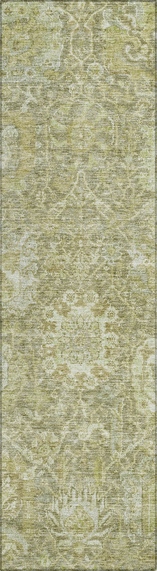 Piper Looms Chantille Damask ACN1101 Sage Machine Washable Area Rug Runner Main Image