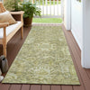 Piper Looms Chantille Damask ACN1101 Sage Machine Washable Area Rug Runner Outdoor Lifestyle Image Feature