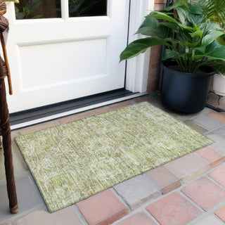 Piper Looms Chantille Damask ACN1101 Sage Machine Washable Area Rug Scatter Outdoor Lifestyle Image Feature