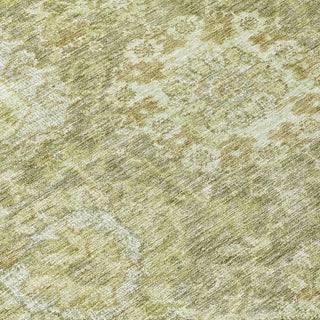 Piper Looms Chantille Damask ACN1101 Sage Machine Washable Area Rug Swatch Image