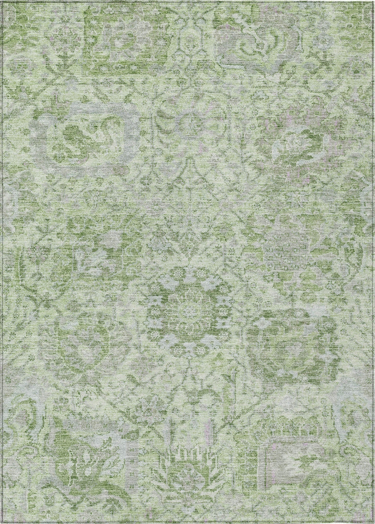 Piper Looms Chantille Damask ACN1102 Mint Machine Washable Area Rug main image