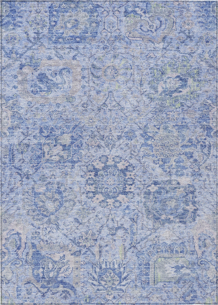 Piper Looms Chantille Damask ACN1102 Sky Machine Washable Area Rug main image