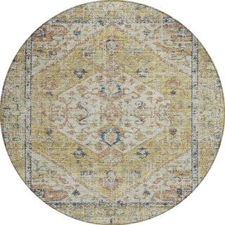 Piper Looms Chantille Global ACN1103 Wheat Machine Washable Area Rug Round Main Image