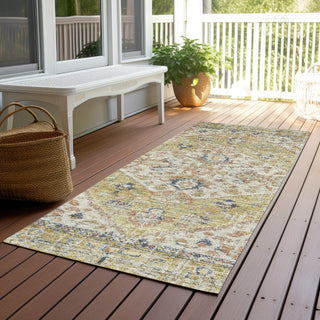 Piper Looms Chantille Global ACN1103 Wheat Machine Washable Area Rug Runner Outdoor Lifestyle Image Feature