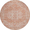 Piper Looms Chantille Global ACN1104 Coral Machine Washable Area Rug Round Main Image