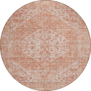 Piper Looms Chantille Global ACN1104 Coral Machine Washable Area Rug Round Main Image