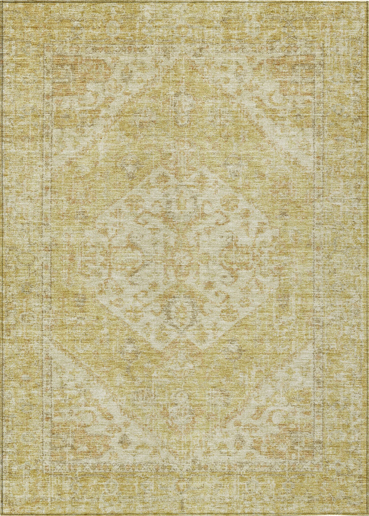 Piper Looms Chantille Global ACN1104 Gold Machine Washable Area Rug main image