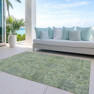 Piper Looms Chantille Damask ACN1105 Aloe Machine Washable Area Rug Outdoor Lifestyle Image Feature