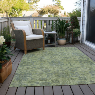 Piper Looms Chantille Damask ACN1105 Aloe Machine Washable Area Rug Outdoor Lifestyle Image Feature