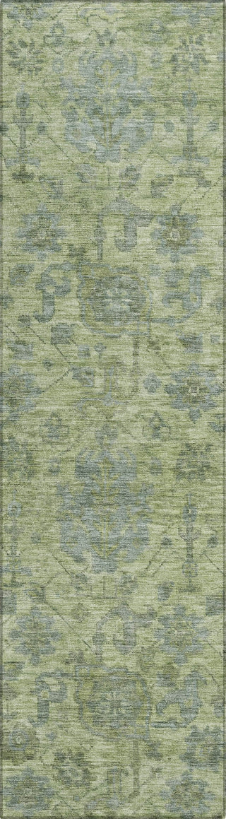 Piper Looms Chantille Damask ACN1105 Aloe Machine Washable Area Rug Runner Main Image
