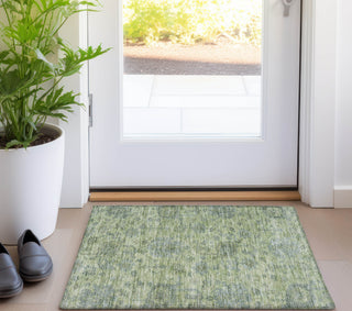 Piper Looms Chantille Damask ACN1105 Aloe Machine Washable Area Rug Scatter Lifestyle Image Feature