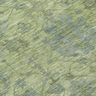 Piper Looms Chantille Damask ACN1105 Aloe Machine Washable Area Rug Swatch Image