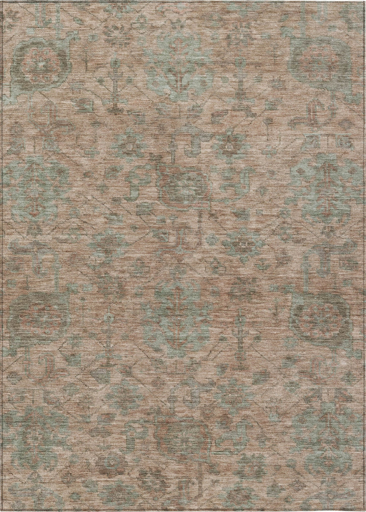 Piper Looms Chantille Damask ACN1105 Coral Machine Washable Area Rug main image