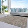 Piper Looms Chantille Damask ACN1105 Coral Machine Washable Area Rug Outdoor Lifestyle Image Feature