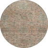 Piper Looms Chantille Damask ACN1105 Coral Machine Washable Area Rug Round Main Image