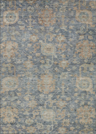 Piper Looms Chantille Damask ACN1105 Denim Machine Washable Area Rug main image