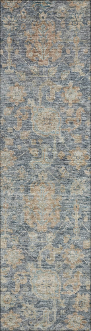 Piper Looms Chantille Damask ACN1105 Denim Machine Washable Area Rug Runner Main Image