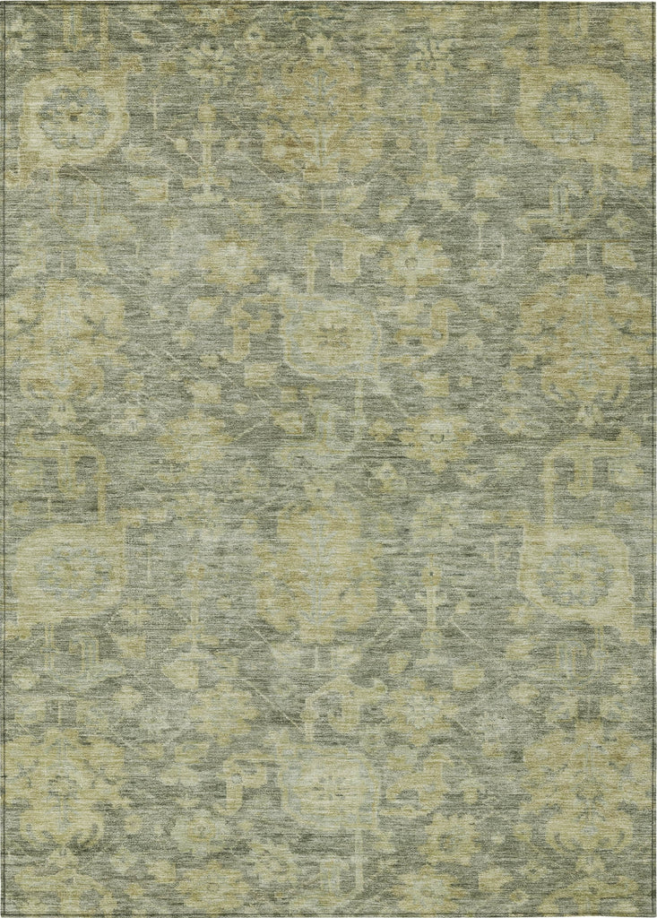 Piper Looms Chantille Damask ACN1105 Sage Machine Washable Area Rug main image