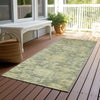 Piper Looms Chantille Damask ACN1105 Sage Machine Washable Area Rug Runner Outdoor Lifestyle Image Feature