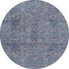 Piper Looms Chantille Global ACN1106 Blue Machine Washable Area Rug Round Main Image