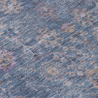 Piper Looms Chantille Global ACN1106 Blue Machine Washable Area Rug Swatch Image