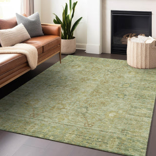 Piper Looms Chantille Global ACN1106 Sage Machine Washable Area Rug Lifestyle Image Feature