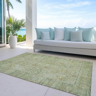 Piper Looms Chantille Global ACN1106 Sage Machine Washable Area Rug Outdoor Lifestyle Image Feature
