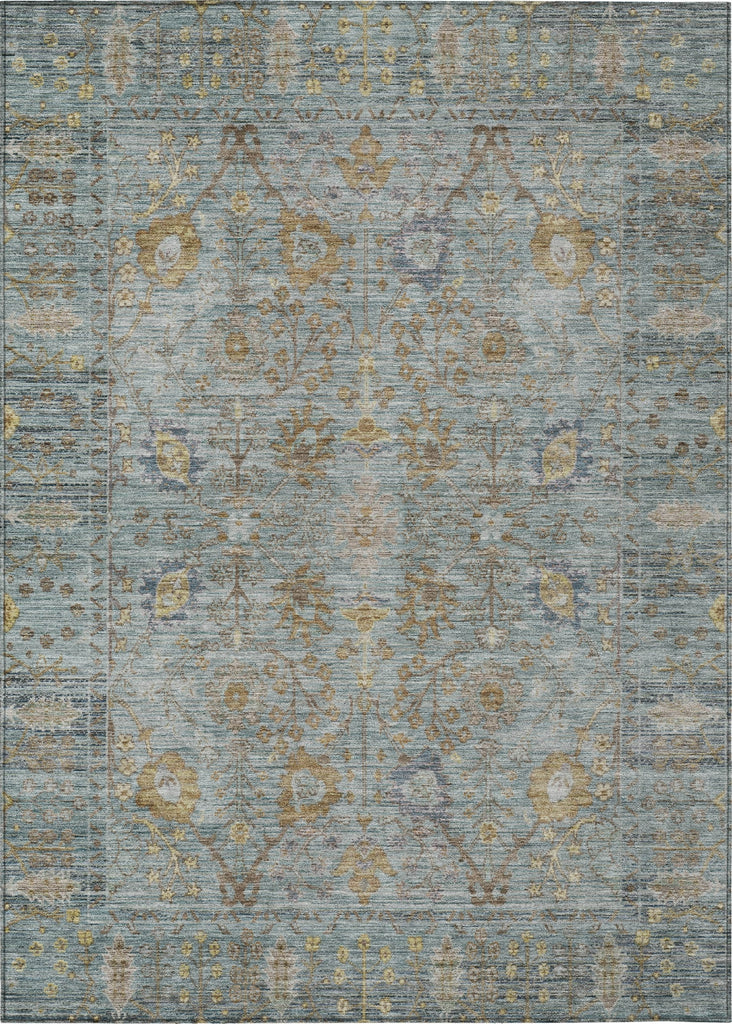 Piper Looms Chantille Global ACN1106 Teal Machine Washable Area Rug main image