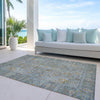 Piper Looms Chantille Global ACN1106 Teal Machine Washable Area Rug Outdoor Lifestyle Image Feature