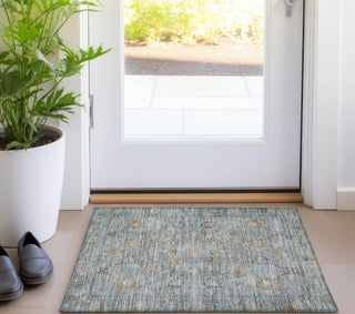 Piper Looms Chantille Global ACN1106 Teal Machine Washable Area Rug Scatter Lifestyle Image Feature